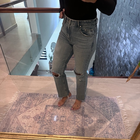 Pull&Bear distressed  wide leg jeans - Picture 6 of 6